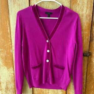 J. Crew Vibrant Magenta Cardigan